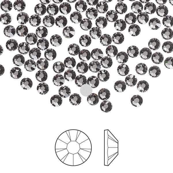 Flat back 1pkg144, lilac ash foil back Preciosa MAXIMA Czech crystal rhinestone 3-3.2mm chaton rose round SS12 image number 0