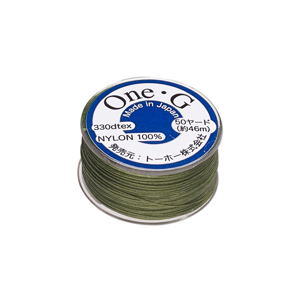 Thread, One-G™, nylon, pkg/50 yards, green, size 0. image number 0