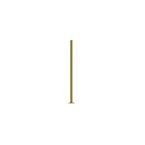 Head pin, antique brass-plated steel, 3/4 inch, 21 gauge. Sold per pkg of 500.