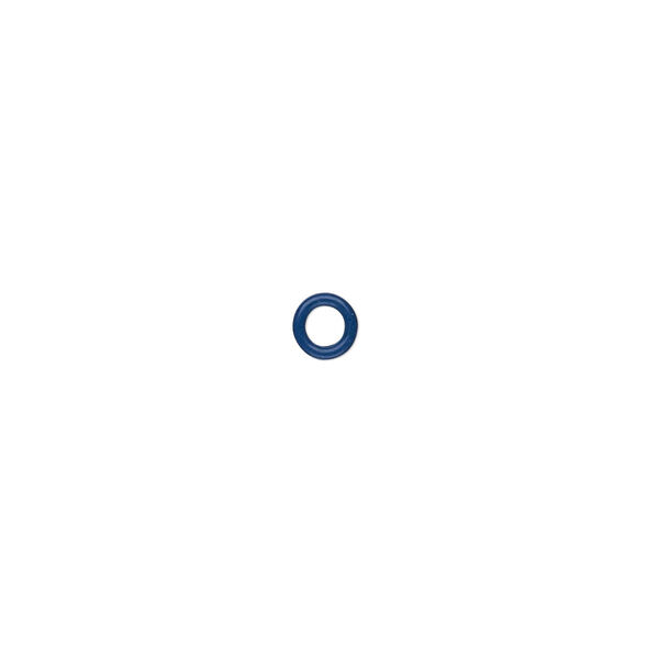 Component, Oh! Ring™, silicone, blue, 5mm round with 2.5mm hole. Sold per pkg of 500. image number 0