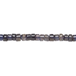 Iolite 1pkg1, hand-cut heishi bead 13 inch 3x2mm-5x3mm