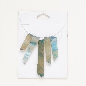 Agate 1pkg5, top-drilled stick bead 25x7mm-58x11mm