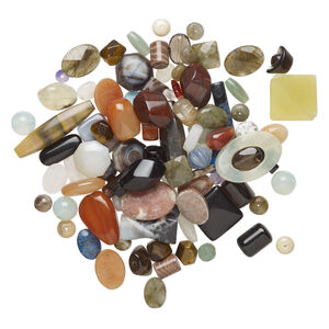 Multi-gemstone 1pkg1, mixed shape bead 6 oz mix 4-35mm