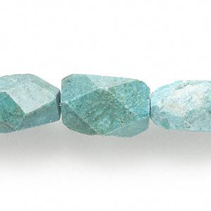 Turquoise 1pkg1, faceted nugget bead 15.5-16 inch medium