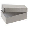 Box 1pkg10, paper and "cotton" filled, silver 2-1/2 x 1-1/2 x 7/8 inches rectangle image number 1