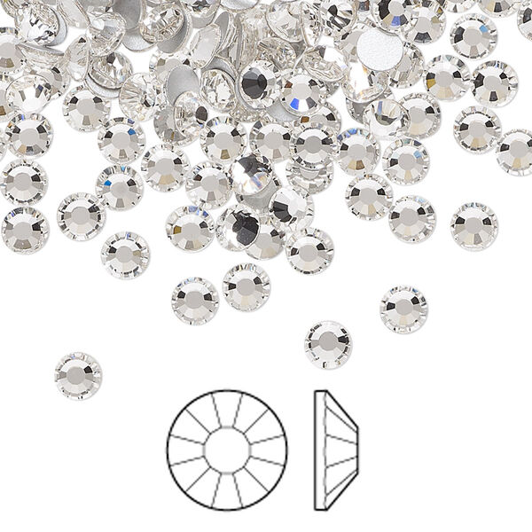 Flat back 144pk crystal foil back, Preciosa Viva 12® Czech crystal rhinestone 3.8-4mm chaton rose round SS16 image number 0