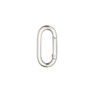 Clasp self-closing hook 1pkg1 sterling silver 20x10mm oval
