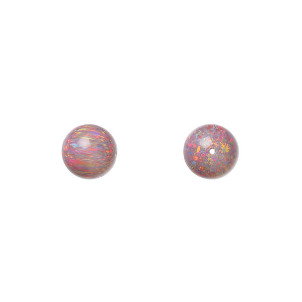 Bead, "opal" (silica and epoxy) (man-made), Mexican brown, 8mm round. Sold individually. image number 0