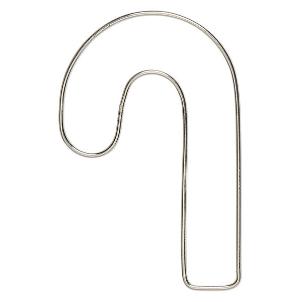Wire frame, steel, 4 x 2-3/4 inch candy cane. Sold individually. image number 0