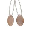 Coffee moonstone 1pkg2, hand-cut top-drilled puffed marquise bead natural 18x11mm image number 0