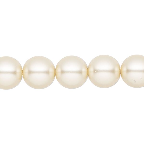 Pearl 50pk creamrose, Preciosa Czech crystal 10mm round image number 0