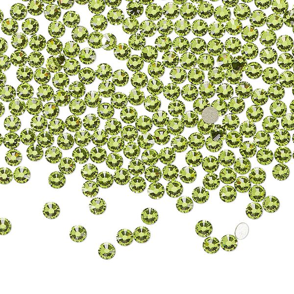 Flat back 1440pk citrus green foil back, Swarovski® 8.16-8.41mm round SS9 2058 image number 0