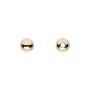 Bead, 14Kt gold-filled, 7mm seamless smooth round. Sold per pkg of 20.