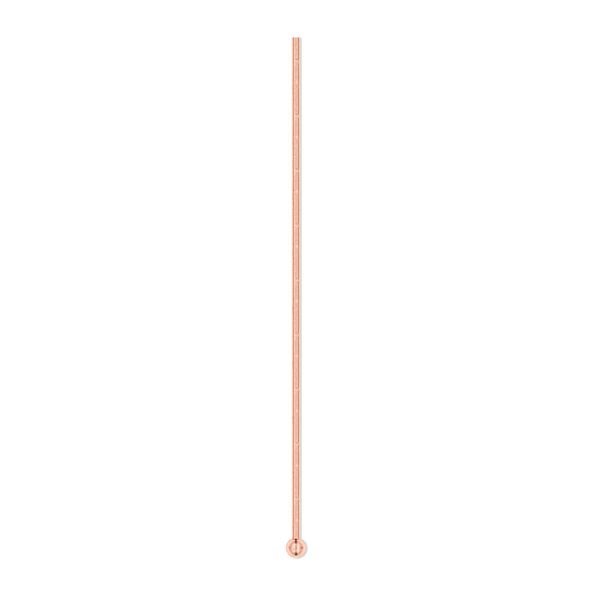 Head pin, copper, 1-1/2 inches with 1.5mm ball, 22 gauge. Sold per pkg of 100. image number 0