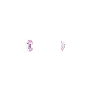 Gem, cubic zirconia, sapphire rose, 5x3mm faceted oval, Mohs hardness 8-1/2. Sold per pkg of 5.