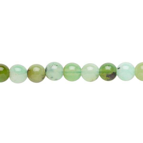 Chrysoprase 1pkg1, round bead natural 8 inch 6mm image number 0