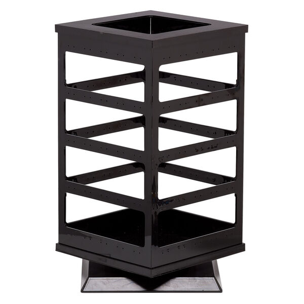Display, acrylic, black, 12.75 x 7 x 7 inch revolving square. Sold individually. image number 0