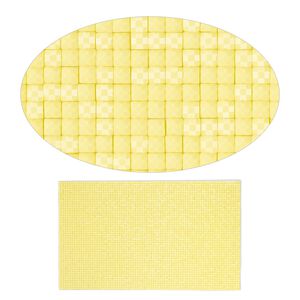 Adhesive sheet, My Style Deco Art™, peel-off, resin and glue, light yellow, 8 x 4-3/4 inch rectangle, 1.8mm thick. Sold individually.