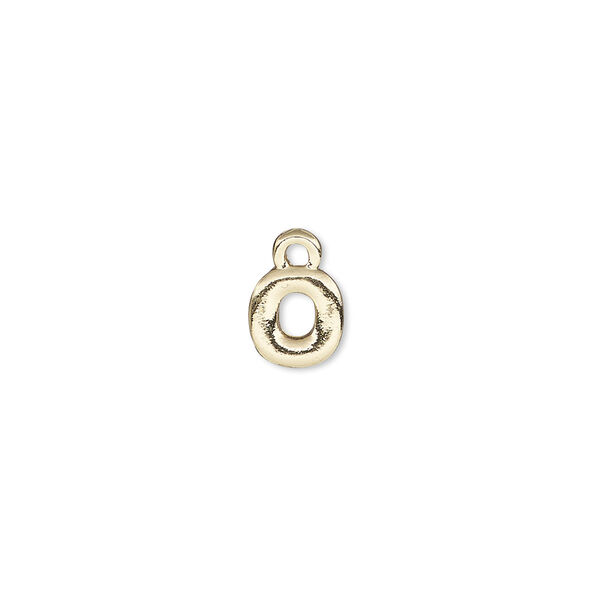 Charm, gold-finished "pewter" (zinc-based alloy), 7.5x7mm number 0. Sold per pkg of 2. image number 0