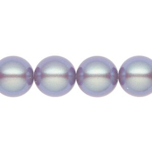 Pearl 10pk pearlescent violet, Preciosa Czech crystal 12mm round