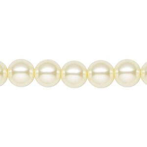 Pearl 2pk ivory, Celestial Crystal® 8mm round 15.5-16 inch