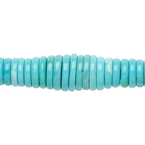 Turquoise 1pkg1, rondelle bead 15.5-16 inch graduated 3x2mm-12x2mm