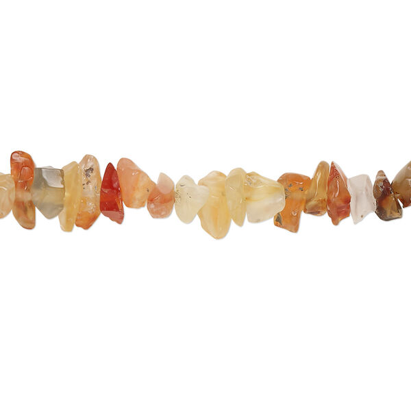 Bead 1pk carnelian, dyed/heated, medium chip 32 inch image number 0