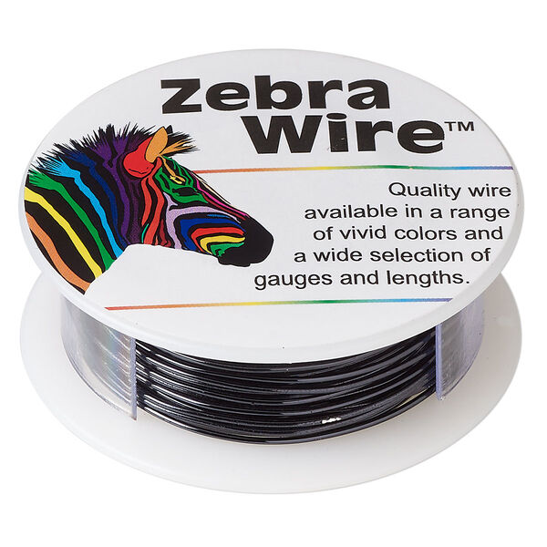 Wire, Zebra Wire™, color-coated copper, midnight blue, round, 20 gauge. Sold per 15-yard spool. image number 0