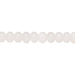 Snow quartz 1pkg1, hand-cut rondelle bead natural 14 inch 6x5mm-8x6mm