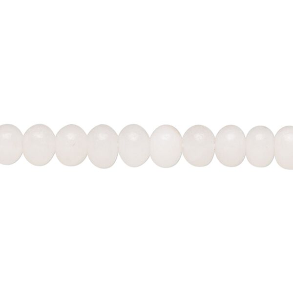 Snow quartz 1pkg1, hand-cut rondelle bead natural 14 inch 6x5mm-8x6mm image number 0