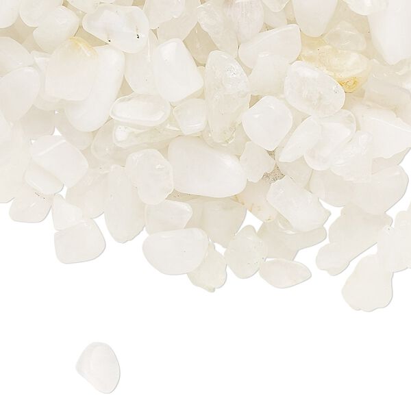 White agate 1pkg1, undrilled inlay chip natural 50g mini image number 0