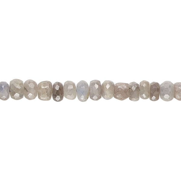 Bead, blue sapphire (heated), light, 4x2mm-6x4mm hand-cut faceted rondelle, C- grade, Mohs hardness 9. Sold per 14-inch strand. image number 0