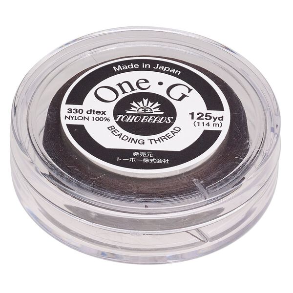 Thread, One-G™, nylon, pkg/125 yards, brown, size 0. image number 0