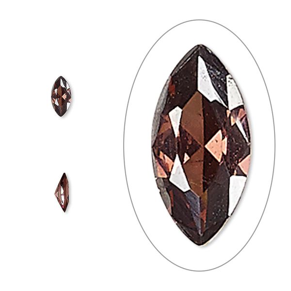 Gem, cubic zirconia, alexandrite purple, 6x3mm faceted marquise, Mohs hardness 8-1/2. Sold per pkg of 5. image number 0