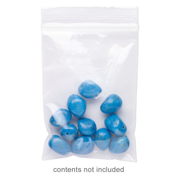 Bag, Tite-Lip™, oxo-biodegradable plastic, clear, 3x4-inch top zip. Sold per pkg of 1,000. image number 0