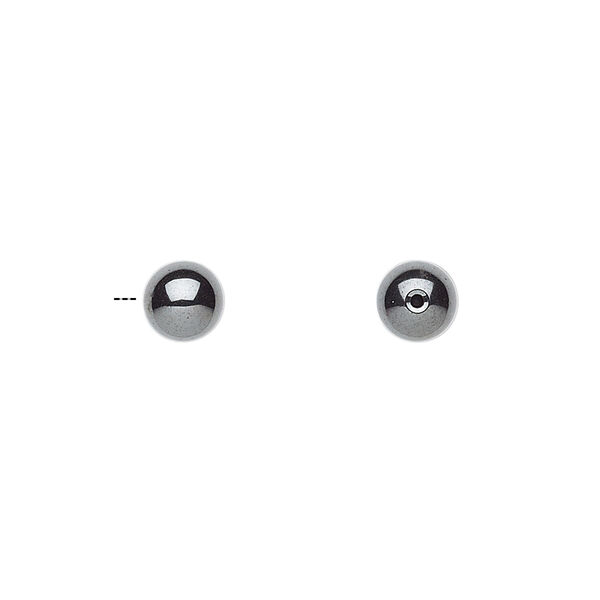 Hemalyke&trade; 1pkg4, half-drilled round bead 6mm image number 1
