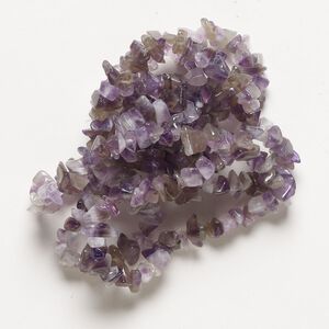 Amethyst 1pkg1, chip bead natural 32 inch small to large
