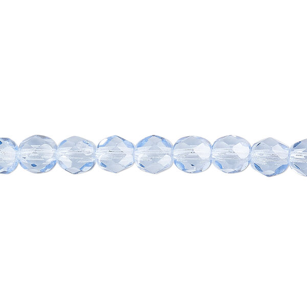 Czech fire-polished glass 1pkg1200, faceted round bead, 6mm image number 0