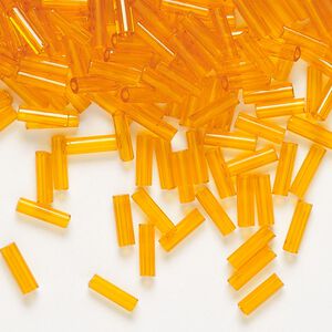 Bugle bead, Preciosa Ornela, Czech glass, translucent rainbow hyacinth, 1/4 inch. Sold per 50-gram pkg.