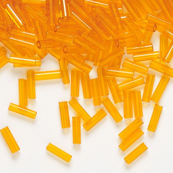 Bugle bead, Preciosa Ornela, Czech glass, translucent rainbow hyacinth, 1/4 inch. Sold per 50-gram pkg. image number 0