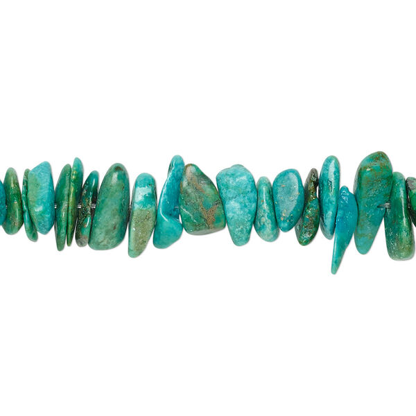 Bead 1pkg1 turquoise, medium chip, 15 inch dyed/stabilized image number 0