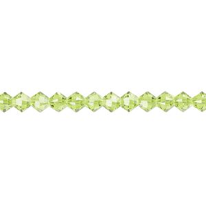 Bead 48pk citrus green, Crystal Passions® 4mm bicone 5328