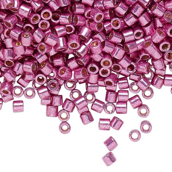 Seed bead, Delica®, glass, pkg/7.5g, #8 round, Duracoat® opaque galvanized dusty orchid (DBL-1848). image number 0