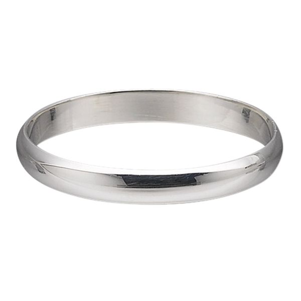 Ring, sterling silver, 2.5mm wide, size 7. Sold individually. image number 0