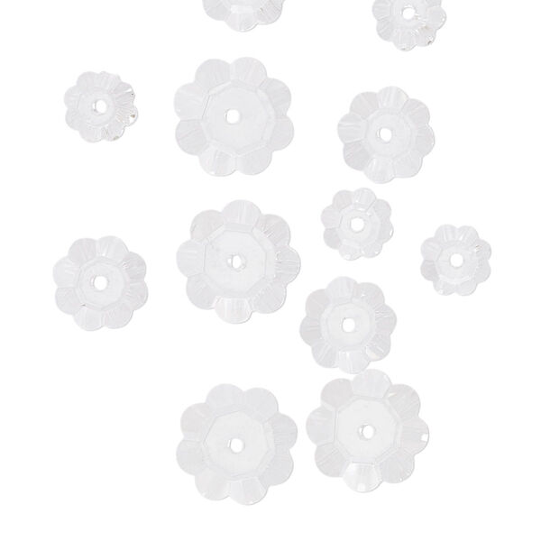 Margarita flower assortment 12pk transparent clear, Celestial Crystal® 10x3.5mm 8x3mm 6x2mm flower bead image number 0