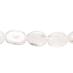 Quartz crystal 1pkg1, hand-cut nugget bead natural, 13 inch small to medium