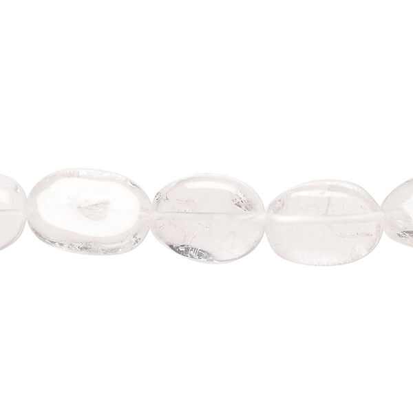 Quartz crystal 1pkg1, hand-cut nugget bead natural, 13 inch small to medium image number 0