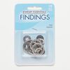 Component mix, antiqued silver-finished steel and "pewter" (zinc-based alloy), 10-25mm open round with mixed design. Sold per pkg of 19. image number 0