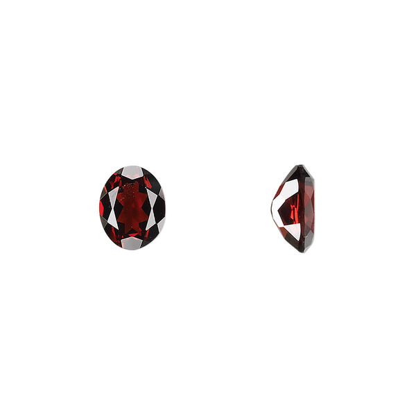 Gem, almandite garnet (natural), 9x7mm hand-cut faceted oval, A grade, Mohs hardness 7 to 7-1/2. Sold individually. image number 0