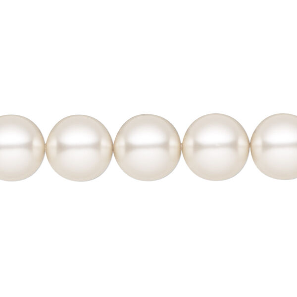 Pearl 50pk white, Preciosa Czech crystal 10mm round image number 0
